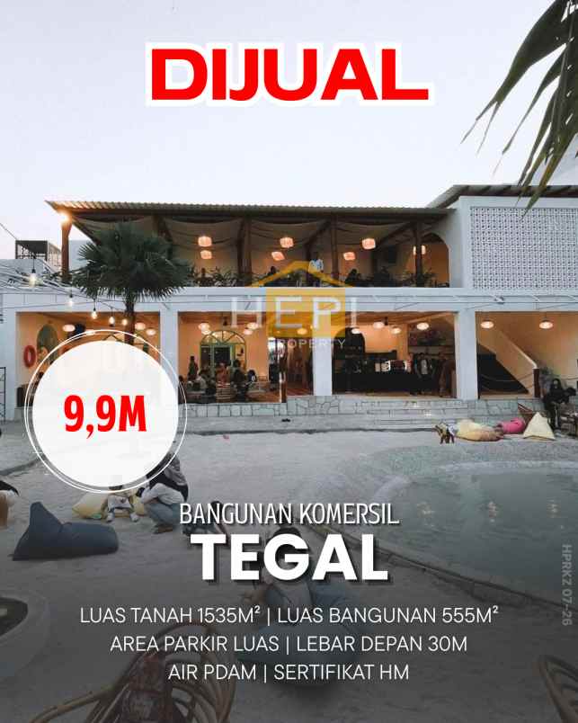 dijual bangunan komersil lokasi kota tegal