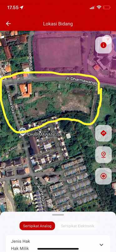 dijual disewakan tanah di badung bali