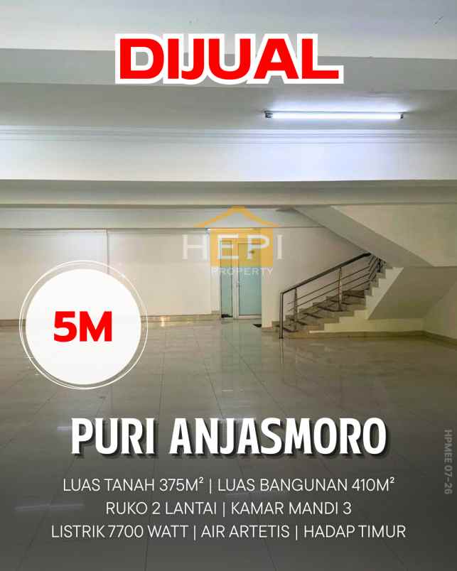 dijual ruko di puri anjasmoro semarang