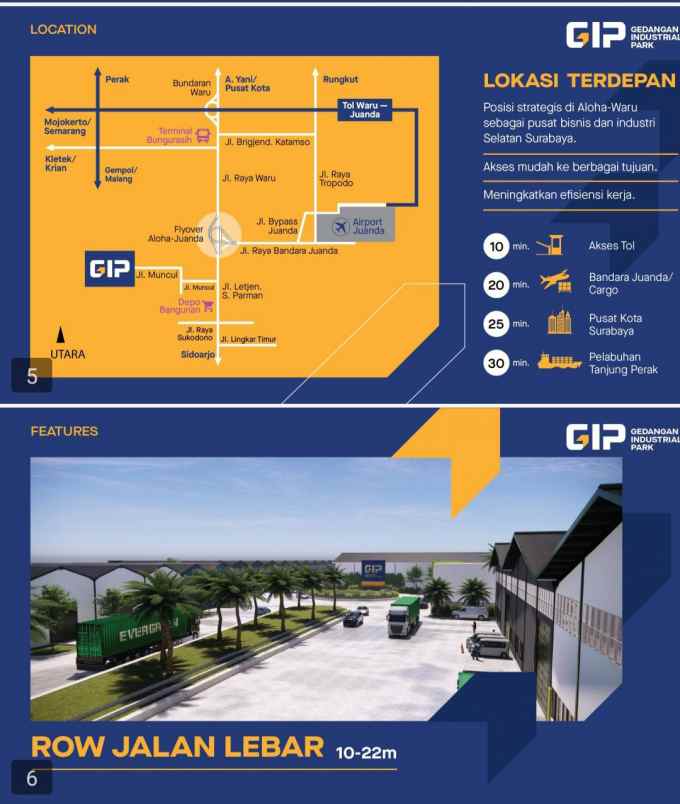dijual ruko gudang kantor industrial park