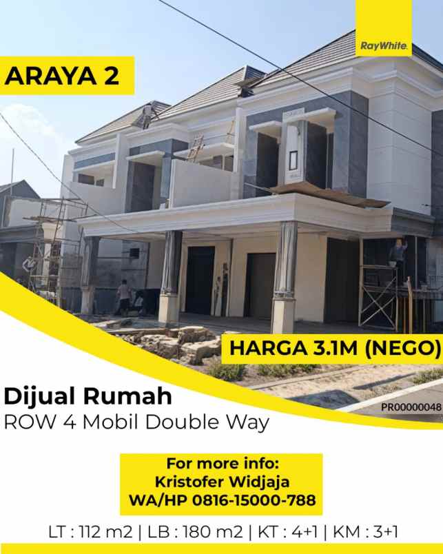 dijual rumah galaxy bumi permai araya 2
