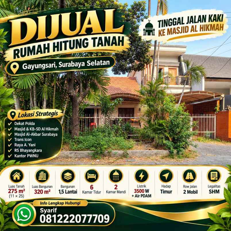 dijual rumah gayungsari
