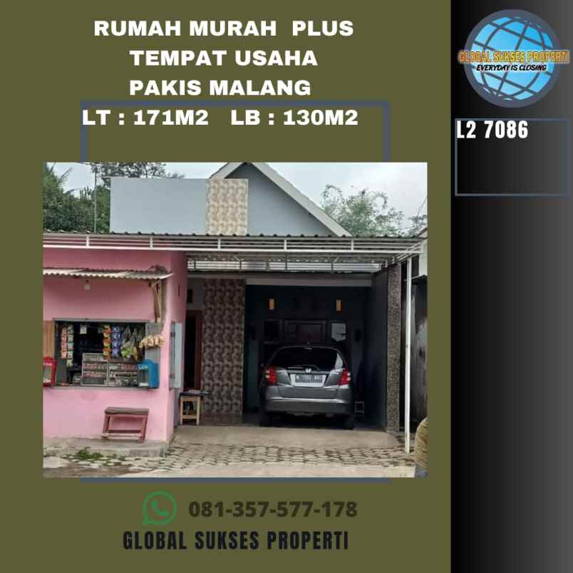 Rumah Huni Dan Tempat Usaha Luas Di Jalan Utama Kedungrejo Pakis