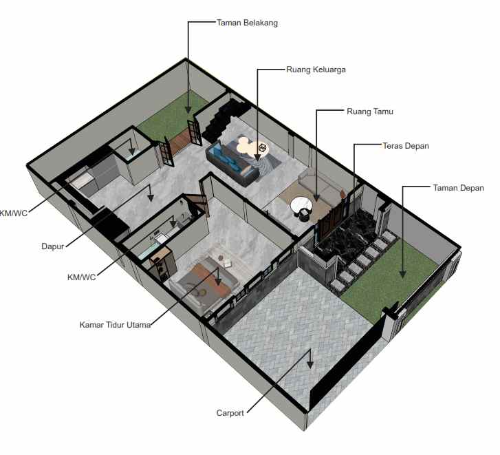 dijual rumah jl lobak