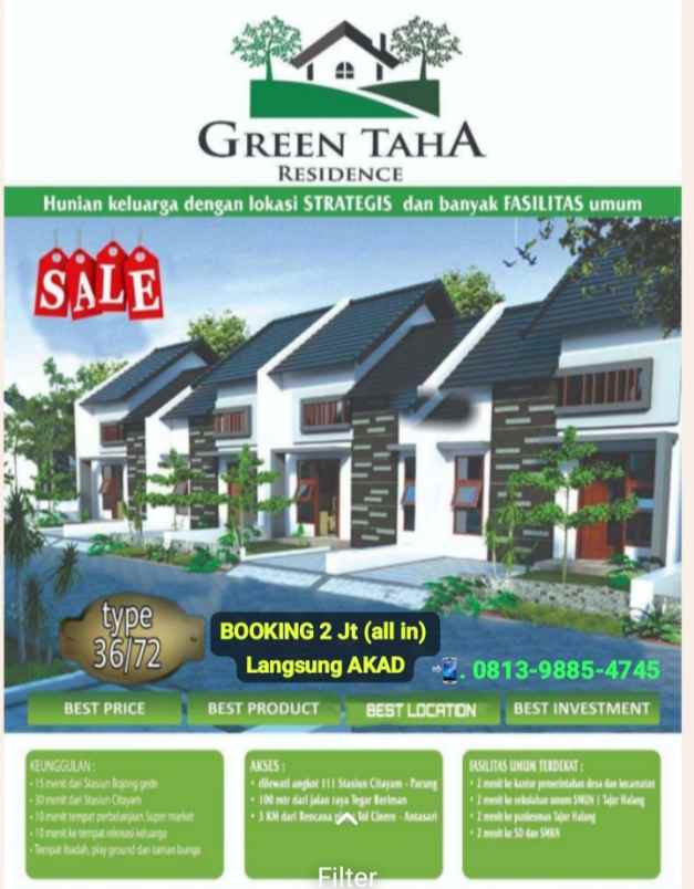dijual rumah jl raya babakan