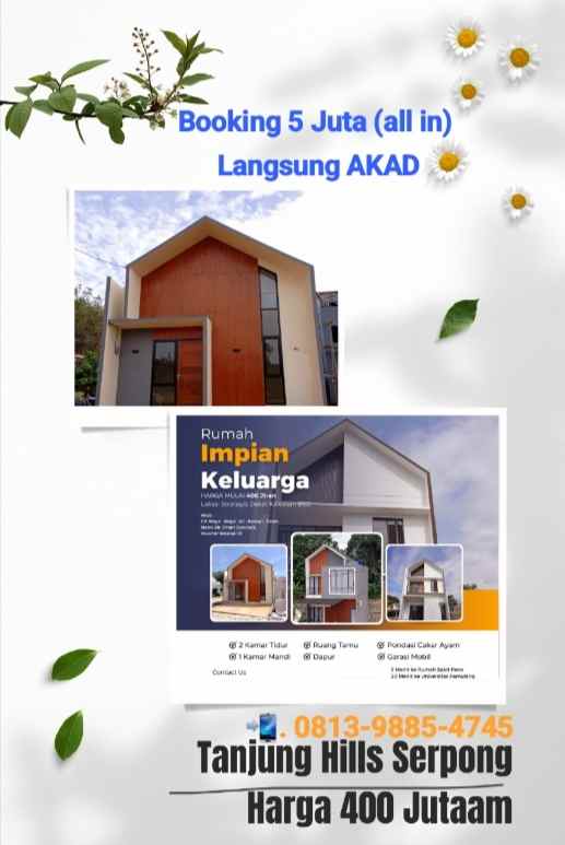 dijual rumah jl raya gunung sindur kab