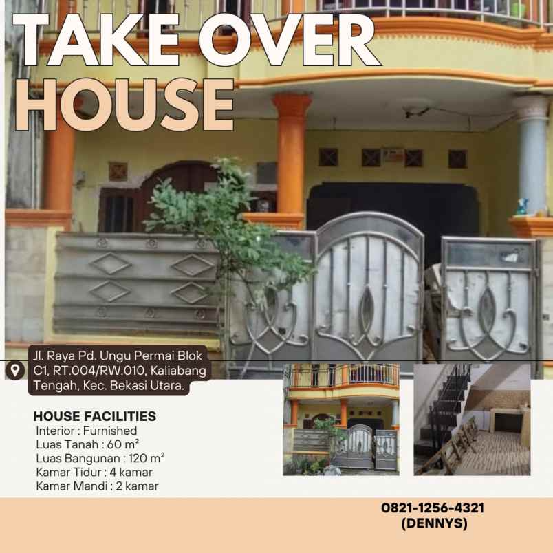 dijual rumah jl raya pd ungu permai