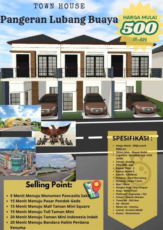 dijual rumah murah 2 lantai 500jt siap bangun