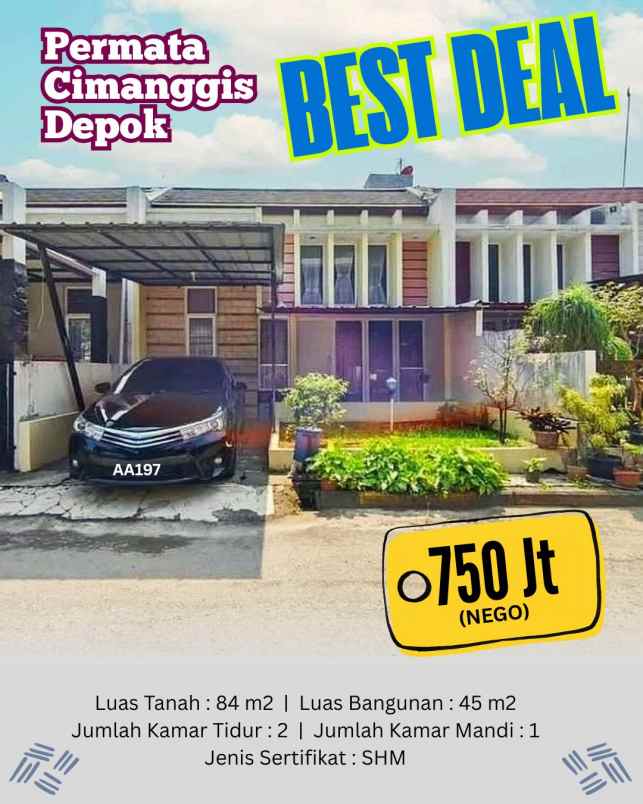 dijual rumah nyaman depok permata cimanggis depok