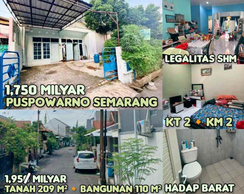 dijual rumah puspowarno