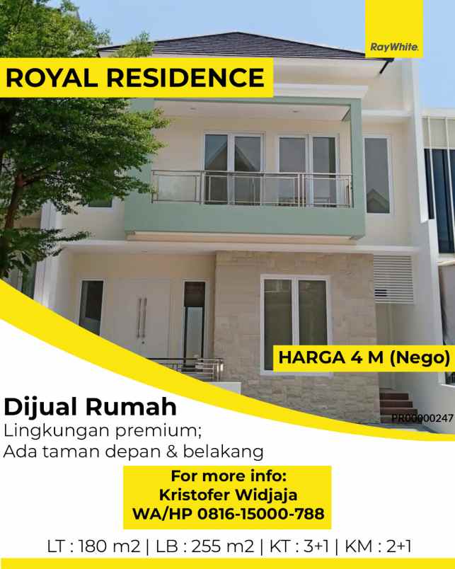 dijual rumah royal residence