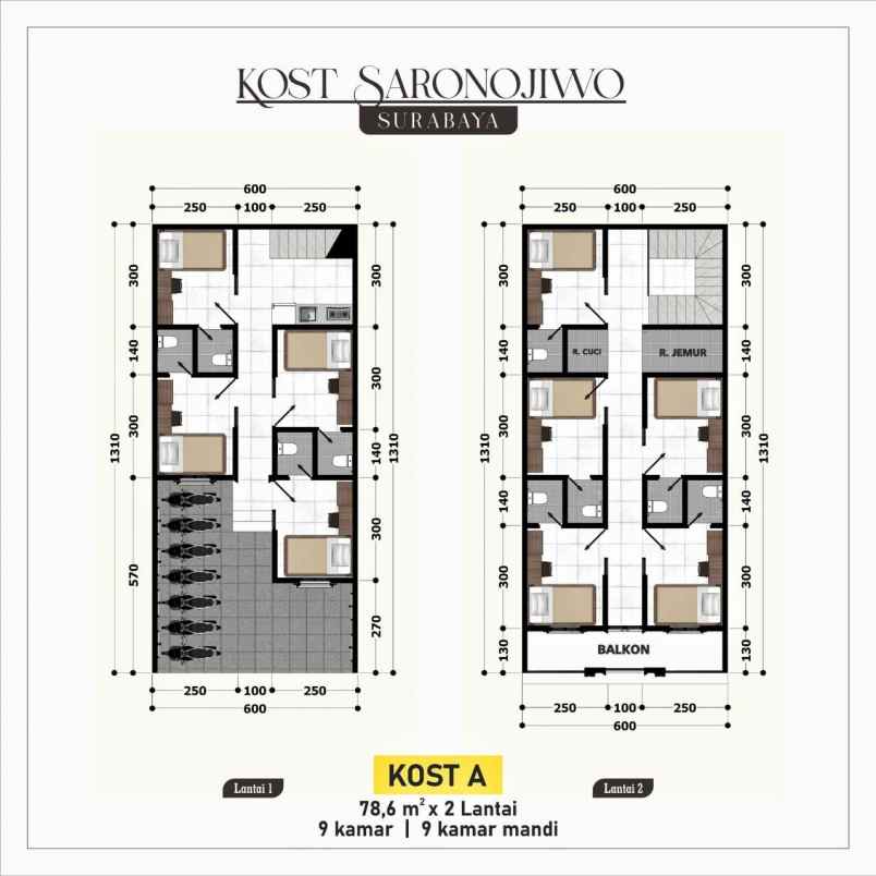 dijual rumah saronojiwo