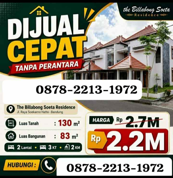 dijual rumah soekarno hatta bandung