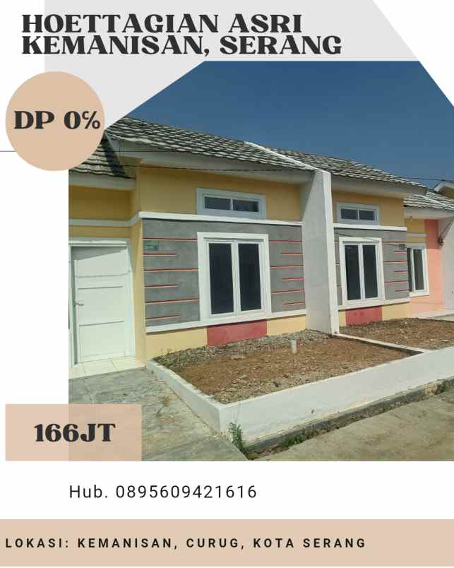 dijual rumah subsidi di curug kota serang