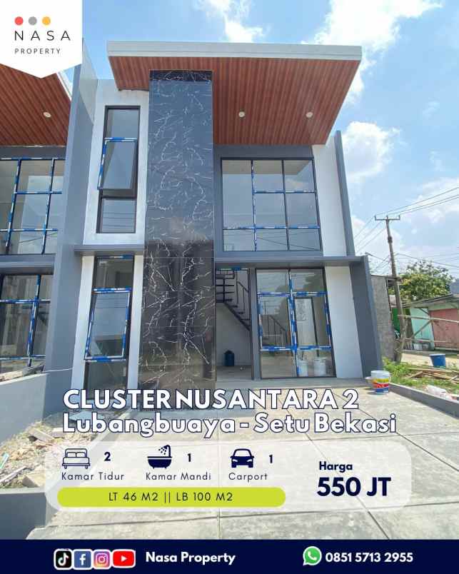dijual rumah type mezzanine cluster nusantara 2
