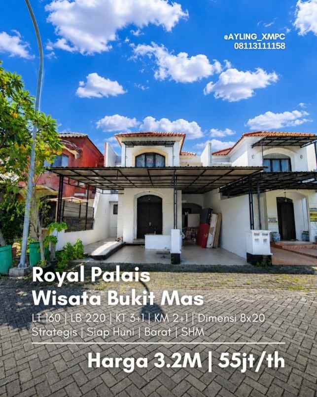 dijual rumah wisata bukit mas