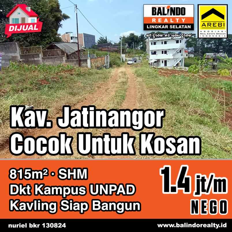 dijual tanah cocok untuk kosan di jatinangor