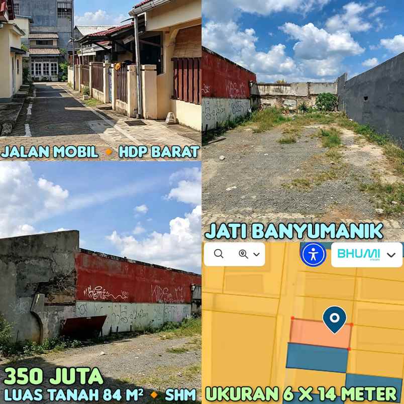 dijual tanah di jati banyumanik semarang