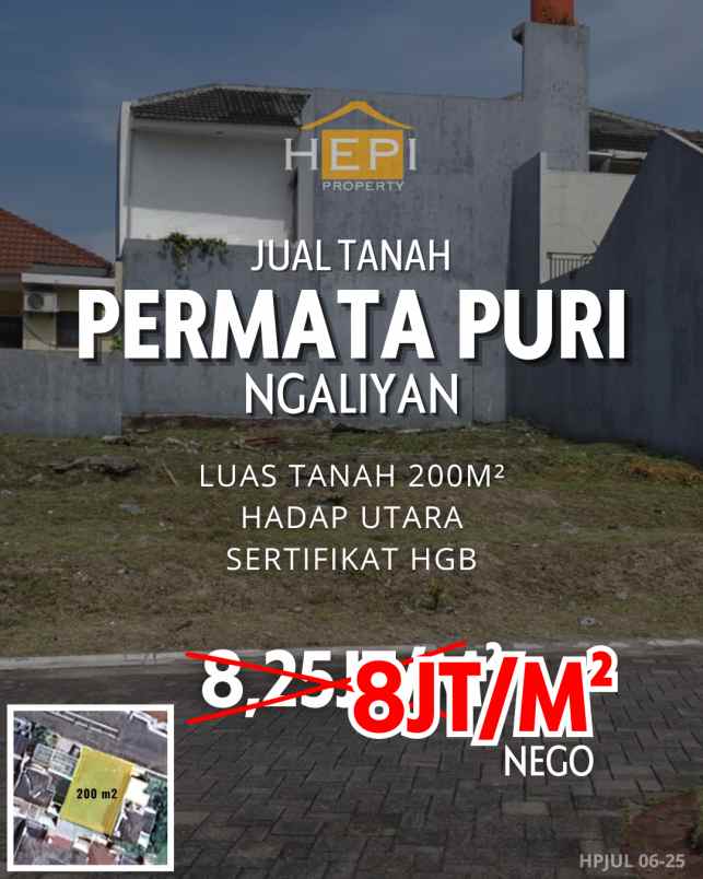 dijual tanah di permata puri ngaliyan semarang
