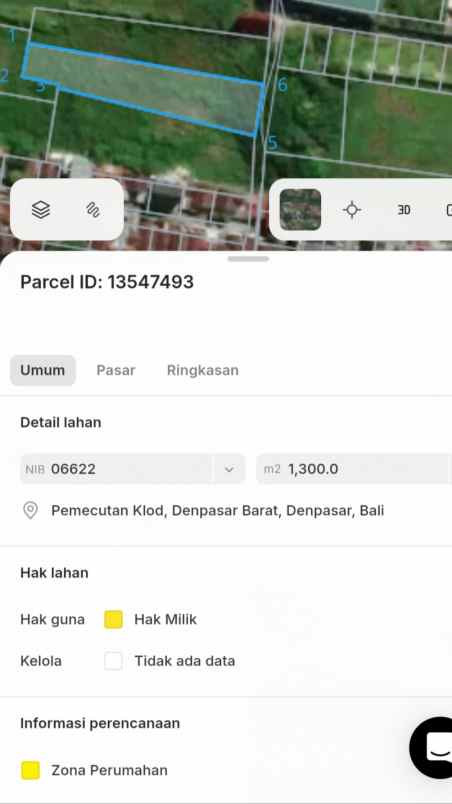 dijual tanah gelogor carik