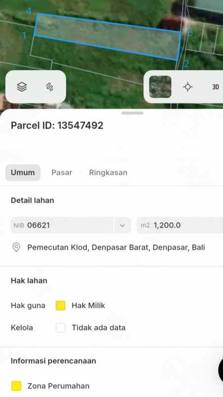 dijual tanah gelogor carik