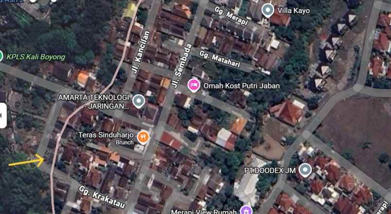 dijual tanah gg krakatau jl sembada
