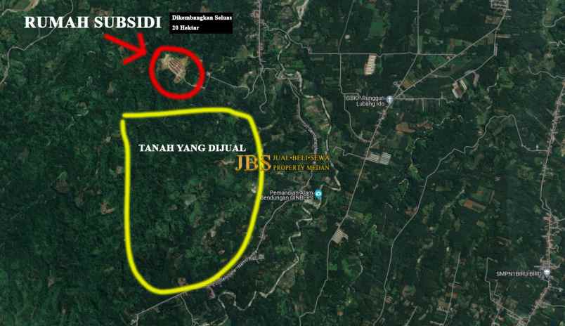 dijual tanah jalan namorambe sembahe