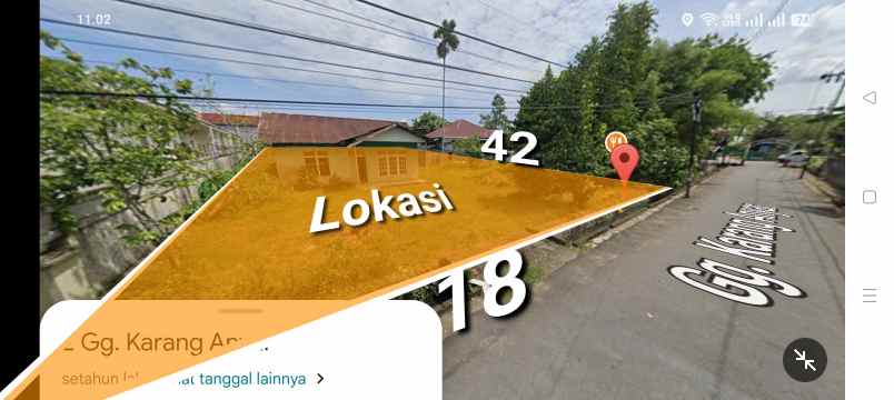 dijual tanah jalan pengeran natakusuma