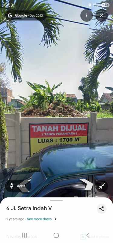 dijual tanah jalan setra indah v bandung