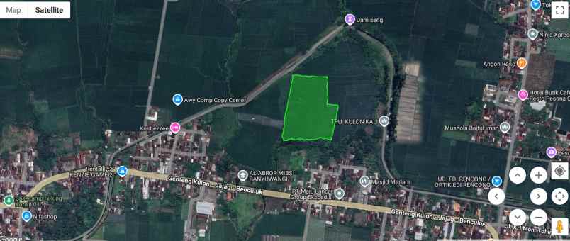 dijual tanah jl diponegoro