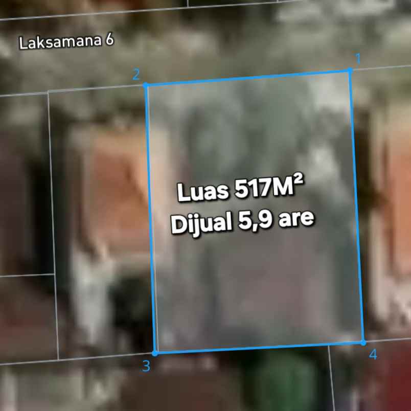 dijual tanah jl laksamana