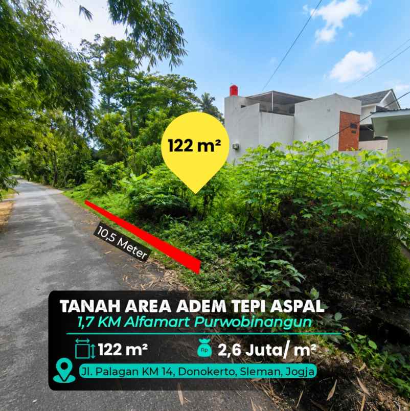 dijual tanah jl palagan km 14