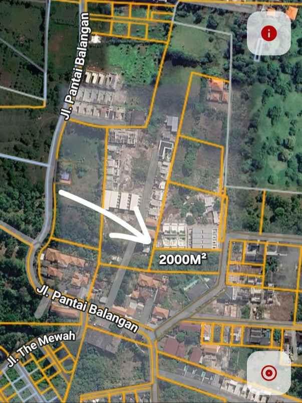 dijual tanah jl pantai balangan
