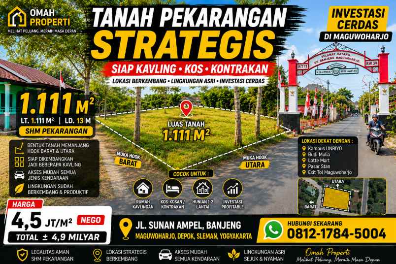 dijual tanah jl ponpes sunan ampel bajeng