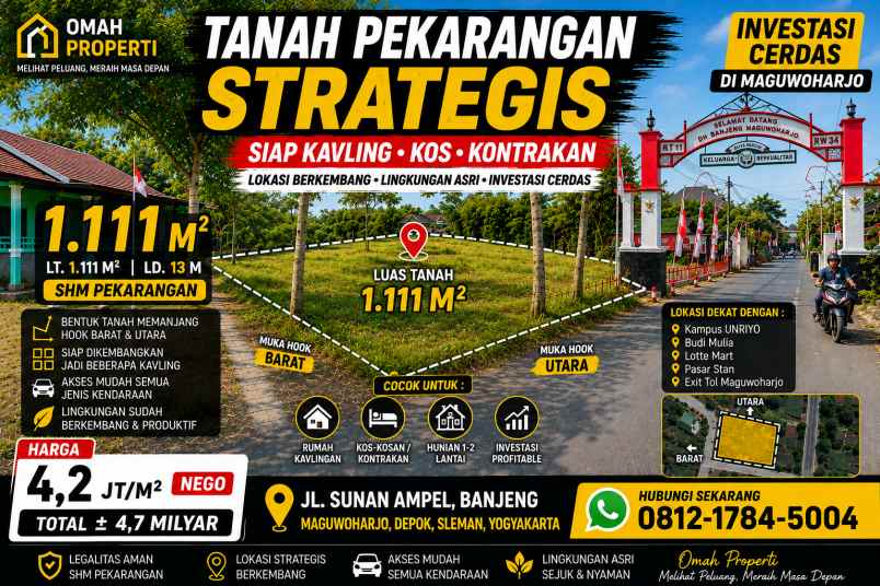dijual tanah jl ponpes sunan ampel bajeng