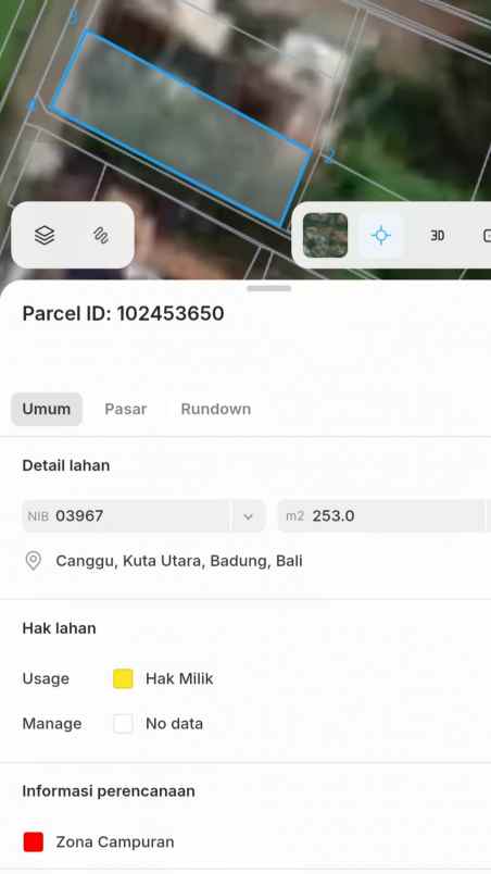 dijual tanah kayu tulang selatan
