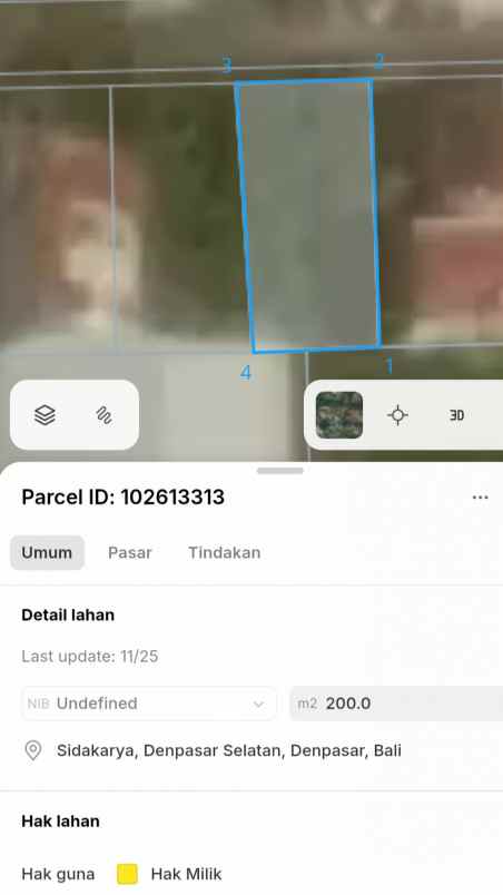 dijual tanah kayu tulang utara