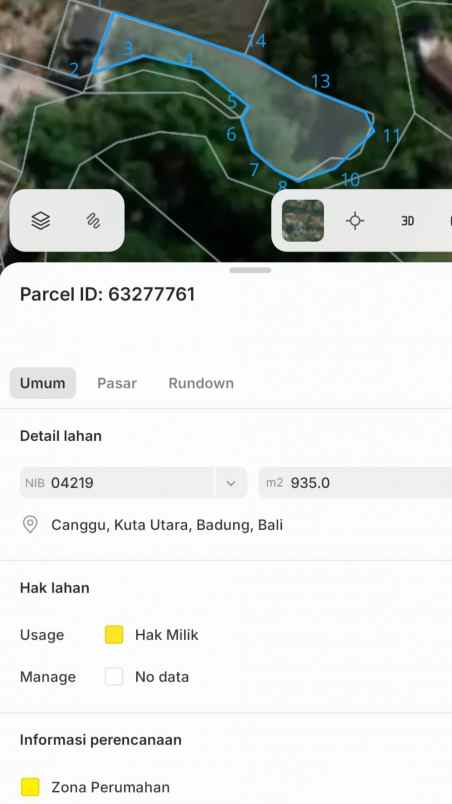 dijual tanah kayu tulang utara