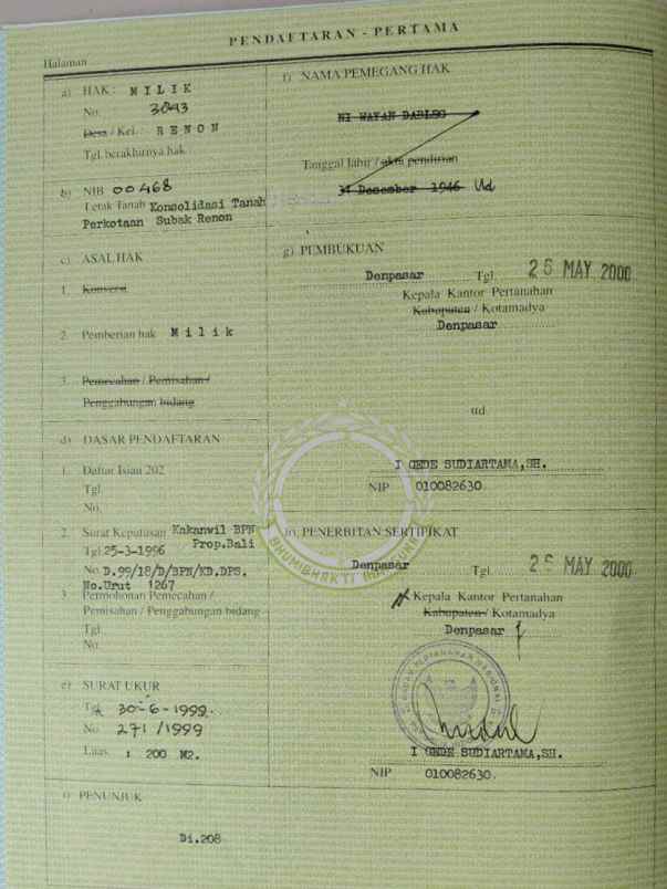 dijual tanah kayu tulang utara