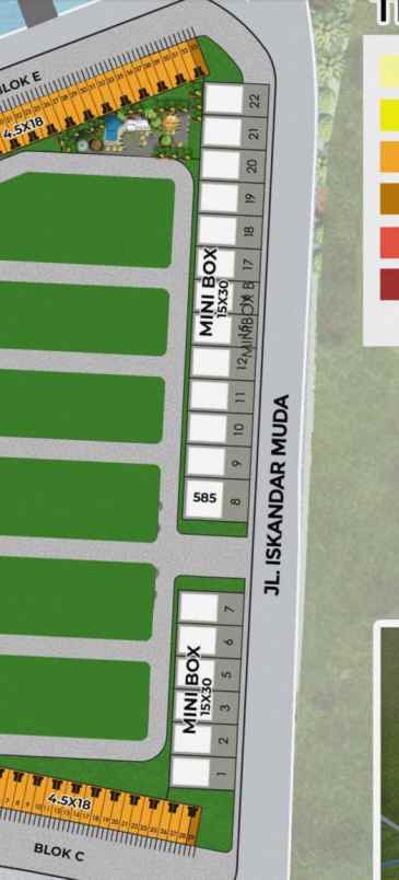 dijual tanah mega kuningan mini box jl