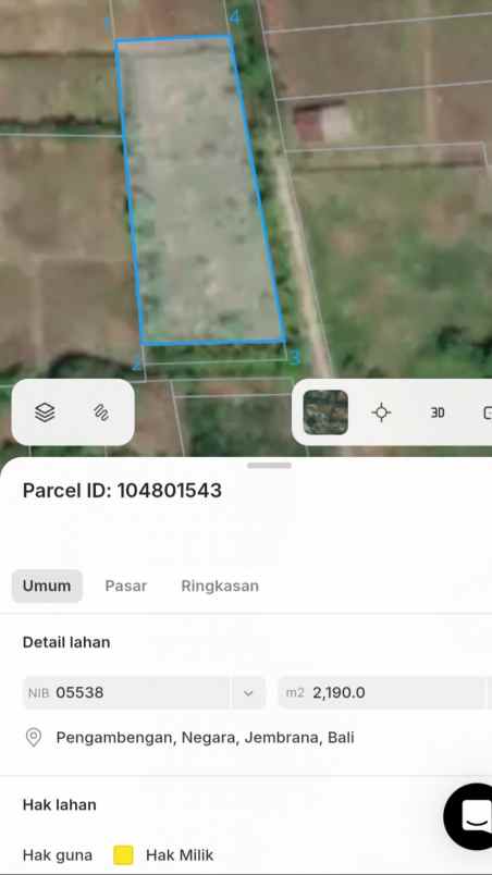 dijual tanah negara