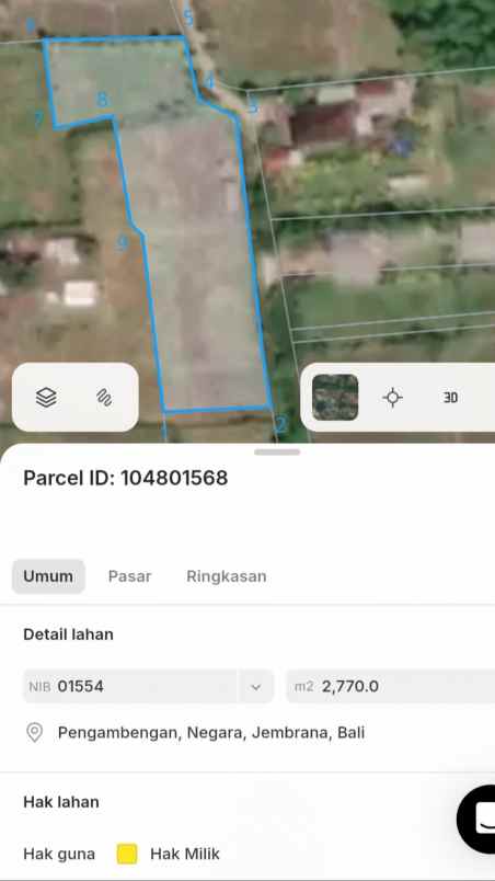 dijual tanah negara