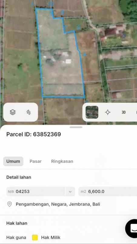 dijual tanah negara