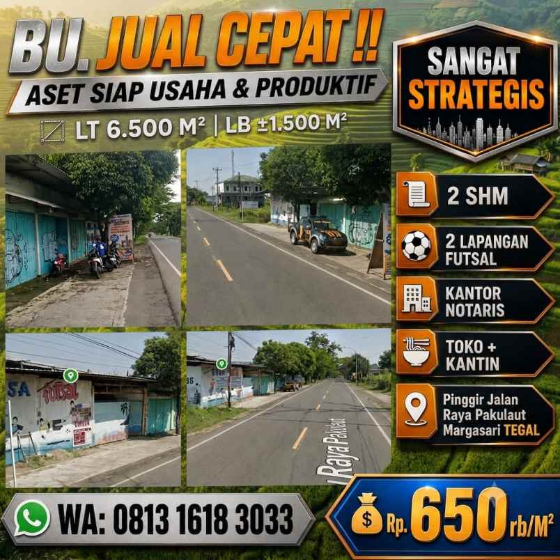 dijual tanah pakulaut margasari tegal