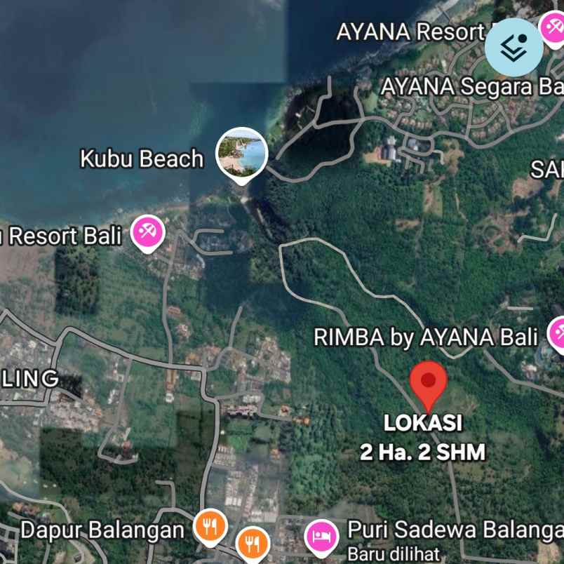 dijual tanah pantai batu layah balangan