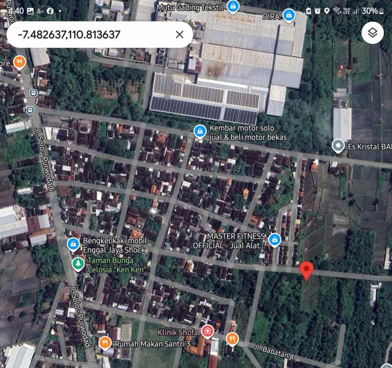 dijual tanah pekarangan murah