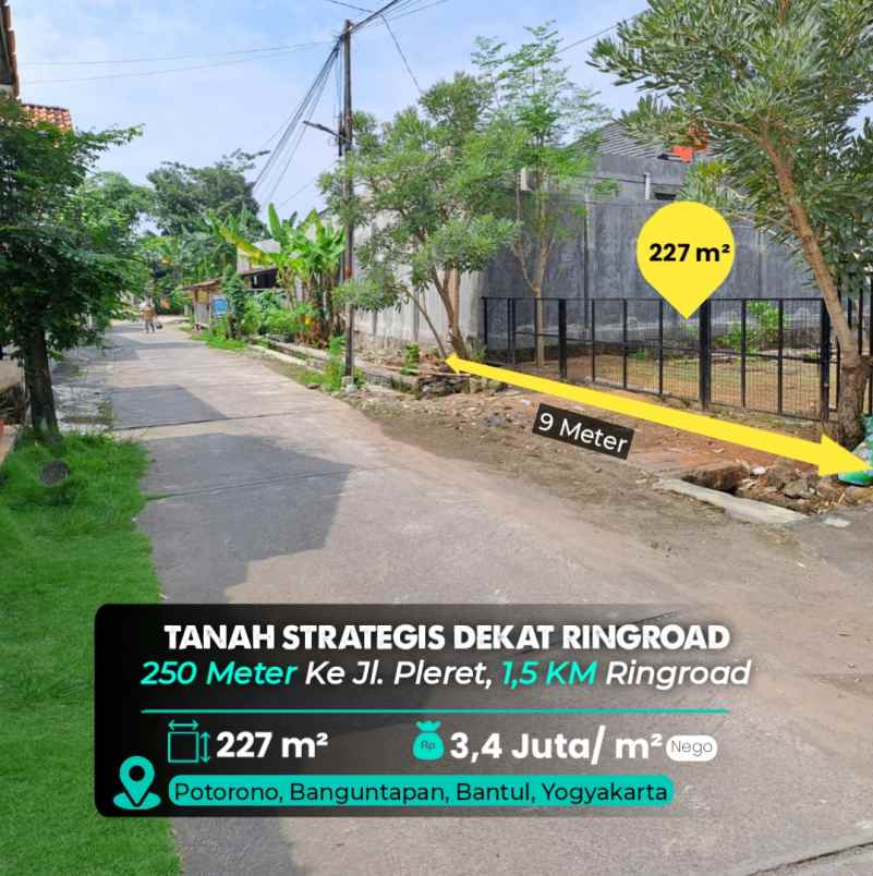 dijual tanah potorono