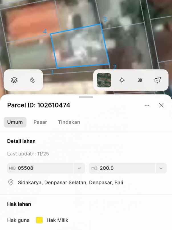 dijual tanah sidakarya
