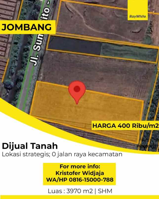dijual tanah watudakon kesamben jombang