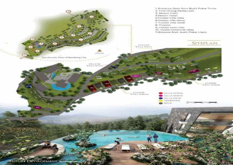dijual villa dago pakar timur ciburial